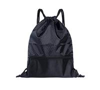 Generic Borsa con coulisse, 20 x 15 x 7, per esterni, con cordoncino, spiaggia, viaggi, fitness, pacchetto di stoccaggio, funzionale, Nero, Genericoz8ea41ksq-10125399