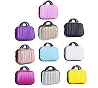 Generic Borsa da Toilette da Viaggio Custodia Cosmetica Portatile con Cinghie Elastiche ABS Impermeabile per Valigia (Oro rosa)