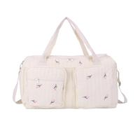 Generic Borsa da viaggio trapuntata per pannolini per bambini, grande capacità, borsa da fine settimana carina per ospedale e weekender da viaggio, Tulipano, 480.00x260.00x220.00mm/18.9x10.24x8.66inch