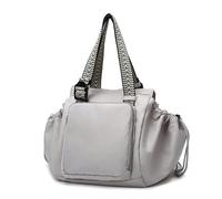 Generic Borsa multiuso da lavoro di grande capacità universale Tote Bag espandibile da viaggio in nylon borsa da viaggio borsa da yoga sport multi funzionale, Grigio, 13.78x12.6x9.06inch, casual