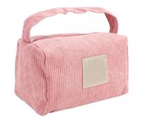 Generic Borsa per Trucchi da Viaggio con Manico Custodia per Cosmetici in Velluto a Coste con Orsetti Carini per Donne e Ragazze in Movimento 13x11x20 Cm (PINK)