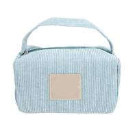 Generic Borsa per Trucchi da Viaggio con Manico Custodia per Cosmetici in Velluto a Coste con Orsetti Carini per Donne e Ragazze in Movimento 13x11x20 Cm (BLUE)