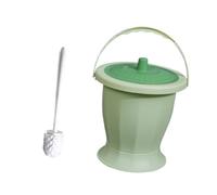 Generic BOTTA di URINA PERTY E BRUSH per la toilette, brocca degli orinatoi, vaso da camera per adulti donne uomini, Verde