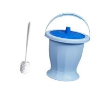 Generic BOTTA di URINA PERTY E BRUSH per la toilette, brocca degli orinatoi, vaso da camera per adulti donne uomini, Blu