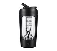Generic Bottiglia Shaker Elettrica per Miscele Proteiche, Frullati Proteici Ricaricabili Tramite USB, Potenti Bottiglie Frullatore a Batteria per Proteine, Ca, Nero