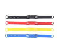 Generic Bracciale NFC Copiabile Impermeabile in Silicone per Controllo Accessi per Presenze Ascensori Blu 4 Pezzi
