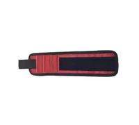 Generic Braccialetto Magnetico Multifunzione con Forte Magnete per Contenere Piccoli Accessori, Dimensioni Regolabili per Riparazioni Auto, Fodera in Rete Traspirante, 1 Pezzo (3 file 6 magneti rossi)