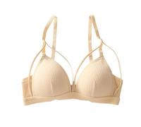 Generic Bralette a Triangolo Senza Maniche con Reggiseno Senza Ferretto in Rete a Contrasto da per l'uso Quotidiano Scoch Adesivo Reggiseno Allacciato al Collo (A, S)