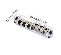 Generic Bridge per, Facile da Installare e Utilizzare il Ponte a Rullo Antiossidazione, Costruzione in Lega per gli Amanti dell'uso della Riparazione della Chitarra Elettrica (SILVER)