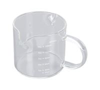 Generic Brocca per Schiuma di Latte Multiuso da 4 Pezzi, in Vetro Borosilicato da 150 Ml, per Bar Domestico e Uso in Cucina (Beccuccio doppio da 150 ml con scala)