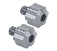 Generic Bullone Foro Specchietto Retrovisore Moto, 2 Pezzi Tappi Foro Specchietto Retrovisore per Carichi Pesanti Anodizzati Filettati a Sinistra per Staffa 8 Mm (GRAY)