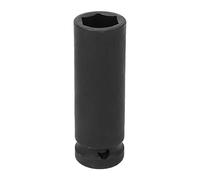Generic Bussola a Impatto Profondo Metrica in Acciaio da 17/18/19 Mm per Presa Pneumatica da 1/2", Bussola a Impatto Esagonale a 6 Punti Facile Posizione del Dado, a Nera Resistente (18MM)