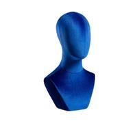 Generic Busto mannequin testa di velluto bloccante testa multifunzionale parrucca desktop display mankin velluto testa per il salone di addestramento per, Blu