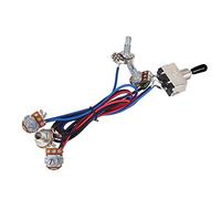 Generic Cablaggio con Interruttore a 3 Vie 2V2T 1 Jack da 500K per Chitarra, Resistente Leggero Facile da Installare per Chitarre Elettriche, Plastic metallo, Mostrato Come Immagine