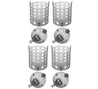 Generic Cage dell'esca da Pesca, 4 Pezzi PE Plastica Plastica Pesca Allega Pratico dell'esca Accessori Accessori per Alimentazione da Strumento di con Peso (L)