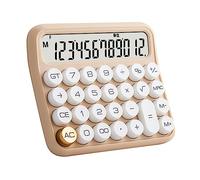 Generic Calcolatrice Desktop, Calcolatrice Meccanica Standard Rimovibile KeyCaps Big Pulsante per la Scuola (Colore del tè al latte)