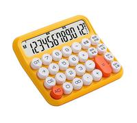 Generic Calcolatrice Desktop, Calcolatrice Meccanica Standard Rimovibile KeyCaps Big Pulsante per la Scuola (limone giallo)