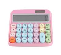 Generic Calcolatrice Elettronica Colorata, Tastiera Meccanica 15 Gradi Efficacia 12 -bit 4 Calcolatrice di Cuscinetti Resistenti (PINK)