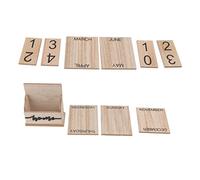 Generic Calendario da Tavolo con Data in Legno, Elegante Design retrò, Riutilizzabile per la Scrivania di Casa e Ufficio, in Legno Massello, 10 Blocchi