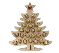 Generic Calendario Dell'avvento in Legno, Albero di Natale con 37 Fori per il Conto Alla Rovescia per Decorazioni Festive, Regalo Fatto a Mano per le Vacanze, Supporto per (Tigre fortunata)