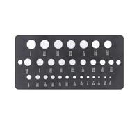 Generic Calibro per Punta da Trapano a Doppia Misurazione in Acciaio Inossidabile per Dimensionamento Rapido da 1/16 a 1/2 Pollice con 29 Fori