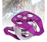 Generic Calzatura Puleggia, Doppia Puleggia, Alluminio Aericolare Alta Forza per l'alpinismo Arrampicata su Roccia (PURPLE)