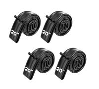 Generic Camere D'aria per Bici da 20 Pollici Gomma Resistente per BMX e Bici per Bambini 4 Pezzi con Leve per Pneumatici Valvola da 32 Mm (4 camere d'aria + 2 levagomme per copertone)