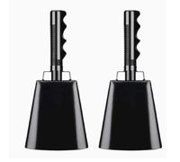 Generic Campane da Tifo Ergonomiche Produttori di Rumore con Robusta Struttura in Metallo Utilizzo Versatile per Eventi Sportivi Campanelli a Mano Agricoli (1 paio nero)