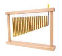 Generic Campanella a da Tavolo da 20 Barre per il Relax e L'educazione Musicale - Design Estetico in Legno di Faggio 39x6,5x26 Cm