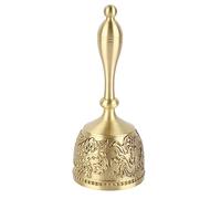Generic Campanello per Chiamate a Mano in Ottone Campanello per Cena in Stile retrò Squisitamente Intagliato per Feste in famiglia. Ottone Puro