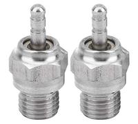 Generic Candela di Accensione N4 per Auto RC, 2 Pezzi, Accessori di Alta qualità per Modello di Auto Alimentata a Olio di Metanolo Al 5%-40%, in Metallo Argentato, Adatto per HSP con 2 Guarnizioni