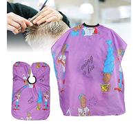 Generic Capo Barbiere, Grembiule per Parrucchiere in Nylon Taglio di Capelli con pipì Cartone Animato Cape Taglie per Capelli per Tintura, Taglio e Permanente (PURPLE)