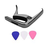 Generic Capotasto per Chitarra, Capotasto Multifunzionale in Lega di Zinco con Cuscinetti in Gomma Morbida e Estrattore per Perno del Ponte, Include 3 Plettri per Chitarra, Ideale per Chitarre