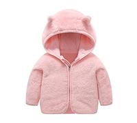 Generic Cappotto Invernale in Pile con Cappuccio Antivento per Bambine e Bambini Giubbotti Invernali Neonato Rosa Cartone animato 100% Cotton Blend 6-12 mesi Unisex