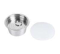 Generic Capsula caffè Riutilizzabile in Acciaio Inossidabile per Macchina, Tazza Filtro Resistente per Uso Domestico, Bianco, 2,1 Pollici, 1 unità (WHITE)