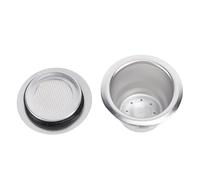 Generic Capsule di caffè in Acciaio Inossidabile, Cialde di caffè Riutilizzabili, Filtro per Ricaricabile, Spazzola per Cucchiaino da per Varie Macchine da, Ideale per Cialde di Ricaricabili