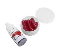Generic Capsule di Sangue Oggetti di Scena Decorativi per Trucco di Halloween per Effetti Speciali di Film Teatrali Spaventosi, Include una Bottiglia di Sangue Finta