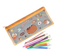 Generic Capybara Pencil Bag | Graziosa scatola per matite, borsa portaoggetti | Portamatite compatto e portatile, ufficio per scuola, ufficio e studenti, Capybara lying on its back, verwijzen