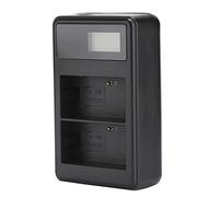 Generic Caricabatteria per Fotocamera per D90 D80 D300 D700 EN-EL3E con Doppio Slot e Display LCD per Uso in Viaggio Sicuro e Affidabile