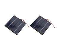 Generic Caricabatterie Fai-da-te Leggero per Pannello Solare Piccolo 2 Pezzi 1,2 W 5 V per Escursionisti e Viaggiatori Polisilicio Mm
