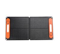 Generic Caricabatterie Portatile Monocristallino da Pannello Solare Pieghevole da 80 W per Uso Esterno con Doppie Uscite USB e Clip per Batteria (BLACK)
