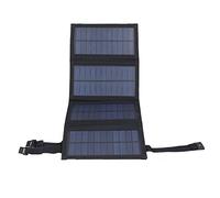 Generic Caricabatterie Portatile per Pannello Solare USB da 20 W, Caricabatterie Pieghevole per Celle Solari per Telefoni Cellulari, Tablet, Fotocamere, Ideale per attività All'aperto (BLACK)