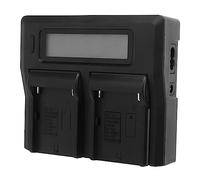 Generic Caricatore a Doppio Caricabatterie della Batteria della Fotocamera Display Digitale USB Caricatore per NF Serie F550 F970 F990 F750 100-240V (Spina europea)