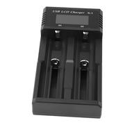 Generic Caricatore della Batteria Ricaricabile, Caricatore della Batteria USB Caricamento di 2 Bay per Al Litio da 3,7 V 1,2 V MH o CD