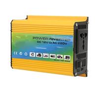 Generic Caricatore per Auto da 300 W, Inverter, Controllo Intelligente della Temperatura, Doppie Porte USB, Luce a LED per Viaggi di Vacanza, Materiale ABS (YELLOW)