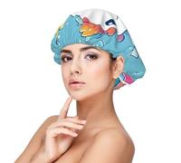 Generic Carino Rosa Axolotl Cuffia Di Sonno Del Raso Cofano Dormire Notte Morbido Capelli Turbanti Per Donne E Ragazze
