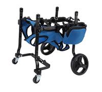 Generic Carrello per Zampe Posteriori per Cani Regolabile e Traspirante con Borsa Portaoggetti Laterale, Comode Borse per Rifiuti, Adatto per Portare a Spasso Animali Domestici All'aperto,