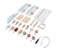 Generic Carretto dei Gelati Giocattolo in Legno, Colori Vivaci e Dettagli Raffinati, Gioco di Ruolo Educativo, per Bambini Dai 3 Anni in su