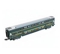 Generic Carrozza Ferroviaria Bambini Modello Due Piani Vagone Ferroviario Dettagli Realistici Assemblabile Consente Gioco Fantasioso Educazione Treno Bambini, Verde