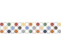 Generic Carta da Parati Bordo, Autoadesivo Bordo Della Parete Adesivo Peel And Stick Casa Soffitto Bordo Decorativo per Bagno Cucina Bordo Adesivi/Geometria Colore/15 * 300Cm